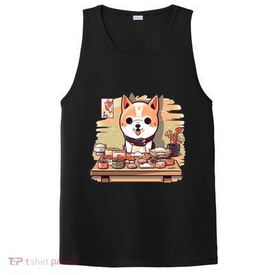 Cute Japanese Sushi Master Dog Chef Kawaii Anime Gift PosiCharge Competitor Tank