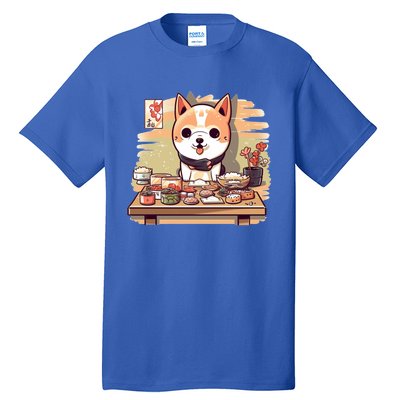 Cute Japanese Sushi Master Dog Chef Kawaii Anime Gift Tall T-Shirt