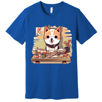 Cute Japanese Sushi Master Dog Chef Kawaii Anime Gift Premium T-Shirt