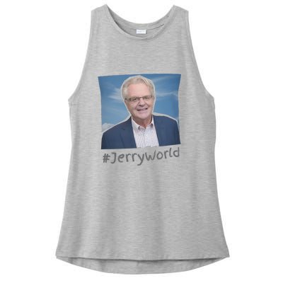 Commemorate Jerry Springer 90s Legend Ladies PosiCharge Tri-Blend Wicking Tank