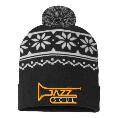 Cool Jazz Soul Trumpet Jazz Musician Jazz Music Lovers Gift USA-Made Snowflake Beanie