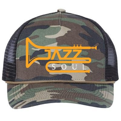 Cool Jazz Soul Trumpet Jazz Musician Jazz Music Lovers Gift Retro Rope Trucker Hat Cap