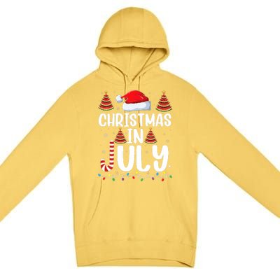 Christmas July Santa Hat Xmas Premium Pullover Hoodie