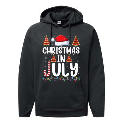 Christmas July Santa Hat Xmas Performance Fleece Hoodie