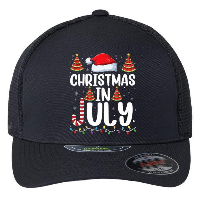 Christmas July Santa Hat Xmas Flexfit Unipanel Trucker Cap