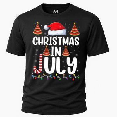 Christmas July Santa Hat Xmas Cooling Performance Crew T-Shirt