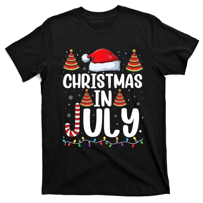 Christmas July Santa Hat Xmas T-Shirt