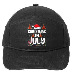 Christmas July Santa Hat Xmas 7-Panel Snapback Hat