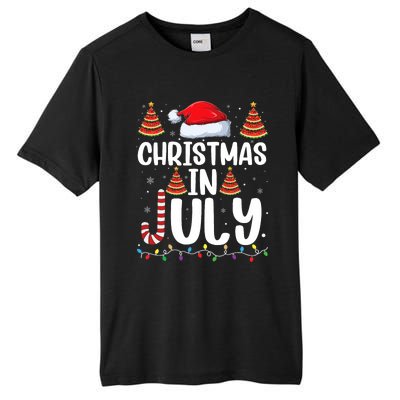 Christmas July Santa Hat Xmas Tall Fusion ChromaSoft Performance T-Shirt