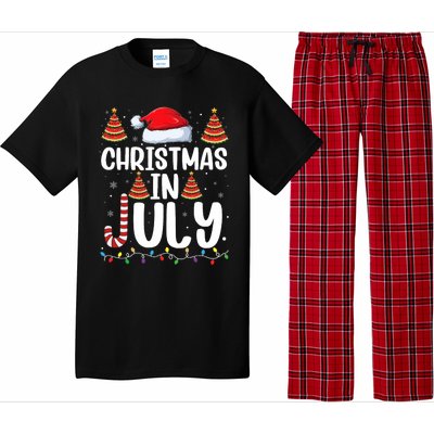 Christmas July Santa Hat Xmas Pajama Set