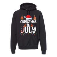 Christmas July Santa Hat Xmas Premium Hoodie