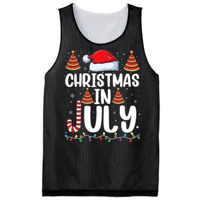 Christmas July Santa Hat Xmas Mesh Reversible Basketball Jersey Tank