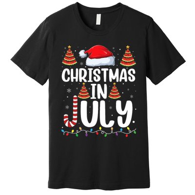 Christmas July Santa Hat Xmas Premium T-Shirt