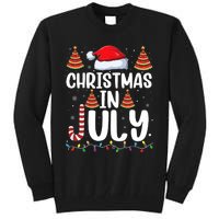 Christmas July Santa Hat Xmas Tall Sweatshirt