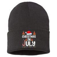 Christmas July Santa Hat Xmas Sustainable Knit Beanie