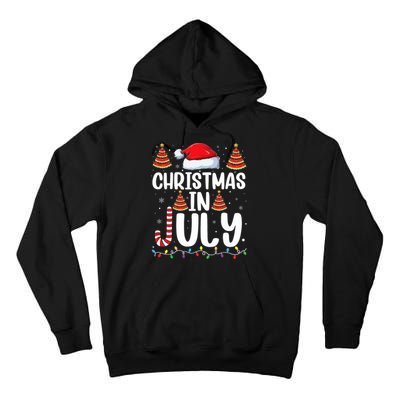 Christmas July Santa Hat Xmas Tall Hoodie