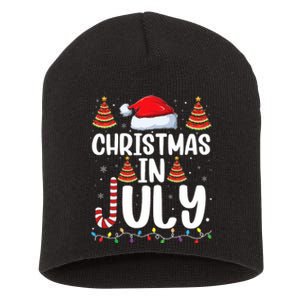 Christmas July Santa Hat Xmas Short Acrylic Beanie