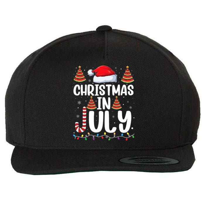 Christmas July Santa Hat Xmas Wool Snapback Cap