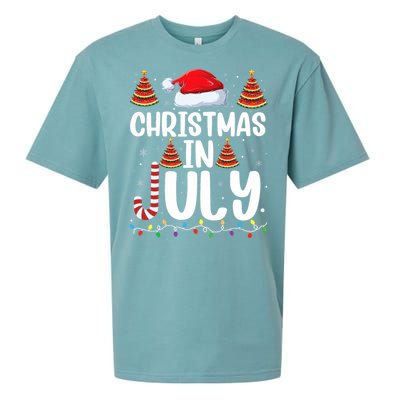 Christmas July Santa Hat Xmas Sueded Cloud Jersey T-Shirt