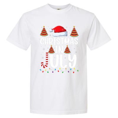 Christmas July Santa Hat Xmas Garment-Dyed Heavyweight T-Shirt