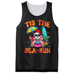 Christmas July Summer Lovers Beach Santa Tis The Seasun Mesh Reversible Basketball Jersey Tank