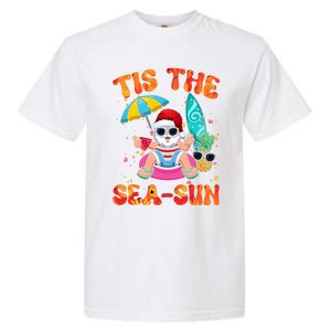 Christmas July Summer Lovers Beach Santa Tis The Seasun Garment-Dyed Heavyweight T-Shirt