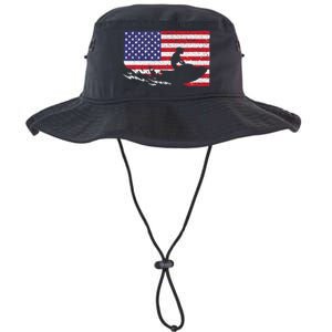 Cool Jet Ski For Women Skiers Us American Flag Skiing Legacy Cool Fit Booney Bucket Hat