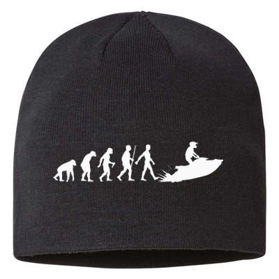 Cool Jet Ski For Men Women Evolution Sea Water Skiing Racing Sustainable Beanie