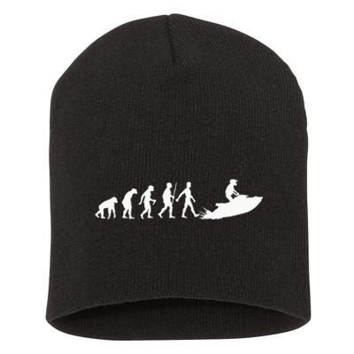 Cool Jet Ski For Men Women Evolution Sea Water Skiing Racing Short Acrylic Beanie