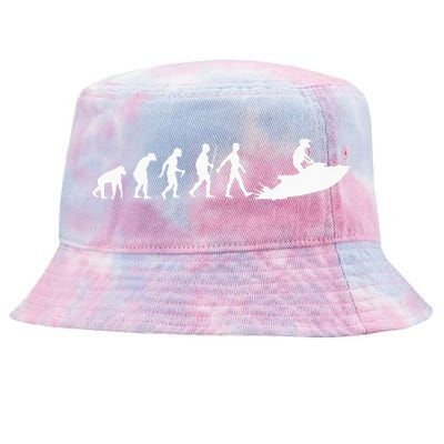 Cool Jet Ski For Men Women Evolution Sea Water Skiing Racing Tie-Dyed Bucket Hat