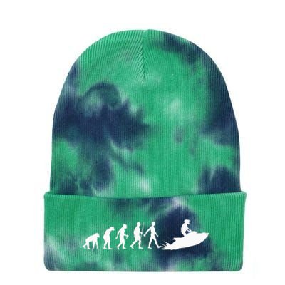 Cool Jet Ski For Men Women Evolution Sea Water Skiing Racing Tie Dye 12in Knit Beanie