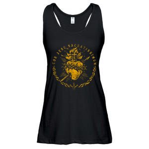 Cor Jesu Sacratissimum SacredHeart Of Jesus Catholic Faith Ladies Essential Flowy Tank