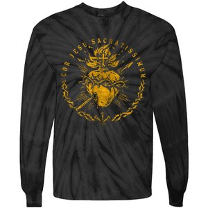 Cor Jesu Sacratissimum SacredHeart Of Jesus Catholic Faith Tie-Dye Long Sleeve Shirt