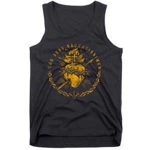 Cor Jesu Sacratissimum SacredHeart Of Jesus Catholic Faith Tank Top