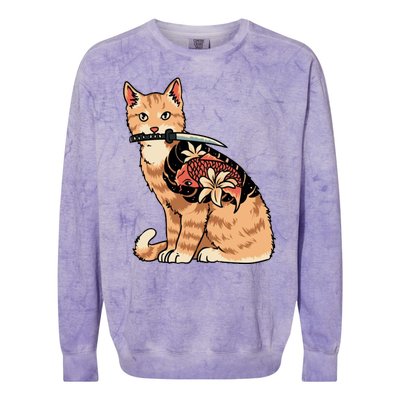 Catana Japanese Samurai Colorblast Crewneck Sweatshirt