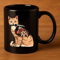 Catana Japanese Samurai 11oz C Handle Ceramic Mug