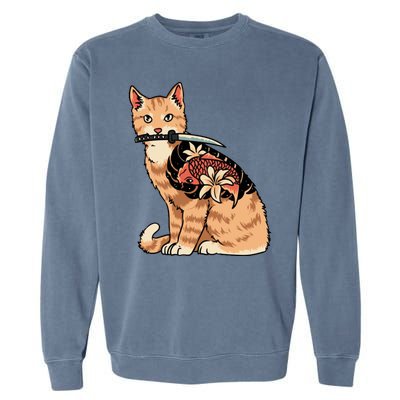 Catana Japanese Samurai Garment-Dyed Sweatshirt