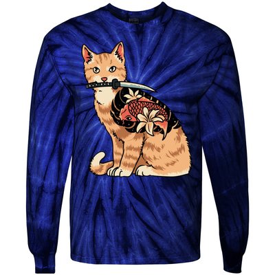 Catana Japanese Samurai Tie-Dye Long Sleeve Shirt