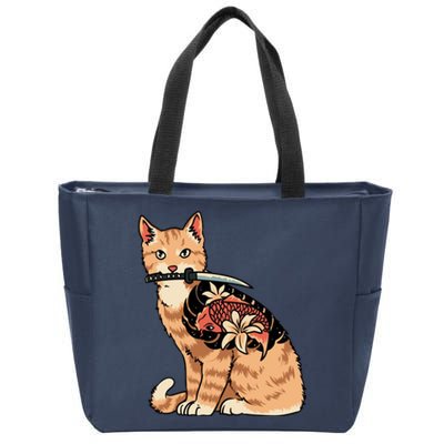 Catana Japanese Samurai Zip Tote Bag