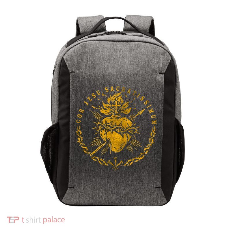 Cor Jesu Sacratissimum Sacred Heart Of Jesus Catholic Faith Vector Backpack