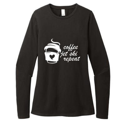 Coffee Jet Ski Repeat Gift For Skier Womens CVC Long Sleeve Shirt