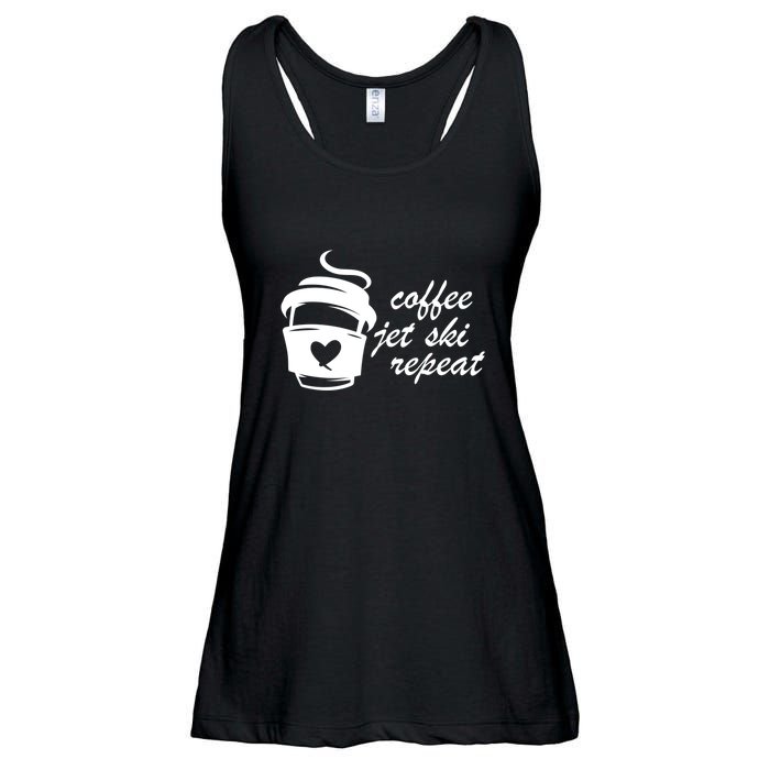 Coffee Jet Ski Repeat Gift For Skier Ladies Essential Flowy Tank