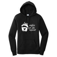 Coffee Jet Ski Repeat Gift For Skier Women's Pullover Hoodie