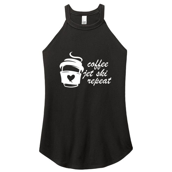 Coffee Jet Ski Repeat Gift For Skier Women's Perfect Tri Rocker Tank