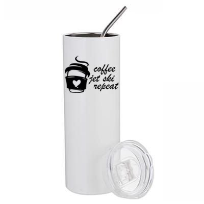 Coffee Jet Ski Repeat Gift For Skier Stainless Steel Tumbler