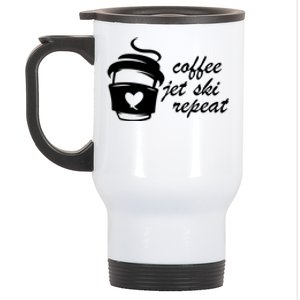 Coffee Jet Ski Repeat Gift For Skier Stainless Steel Travel Mug