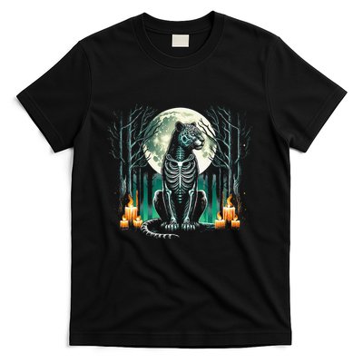 Cool Jaguar Skeleton Halloween Christmas Birthday T-Shirt