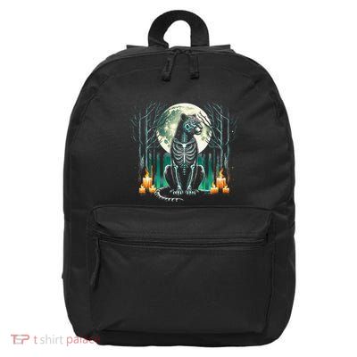 Cool Jaguar Skeleton Halloween Christmas Birthday 16 in Basic Backpack