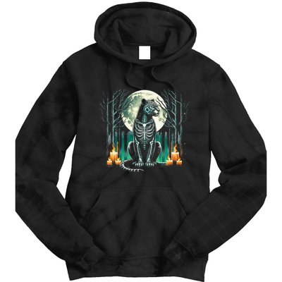Cool Jaguar Skeleton Halloween Christmas Birthday Tie Dye Hoodie