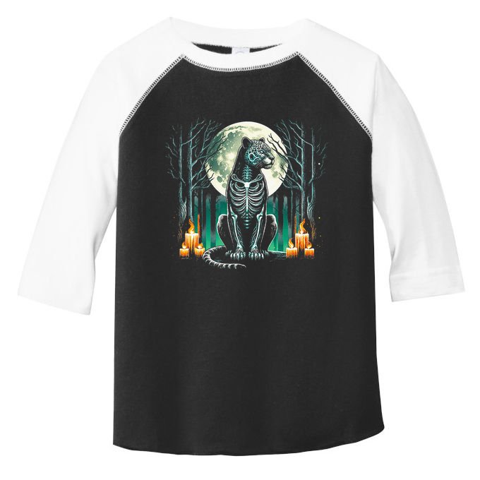 Cool Jaguar Skeleton Halloween Christmas Birthday Toddler Fine Jersey T-Shirt